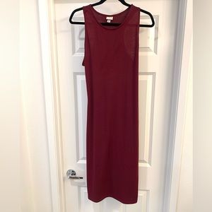Maroon Razorback MIDI Dress, Size Medium